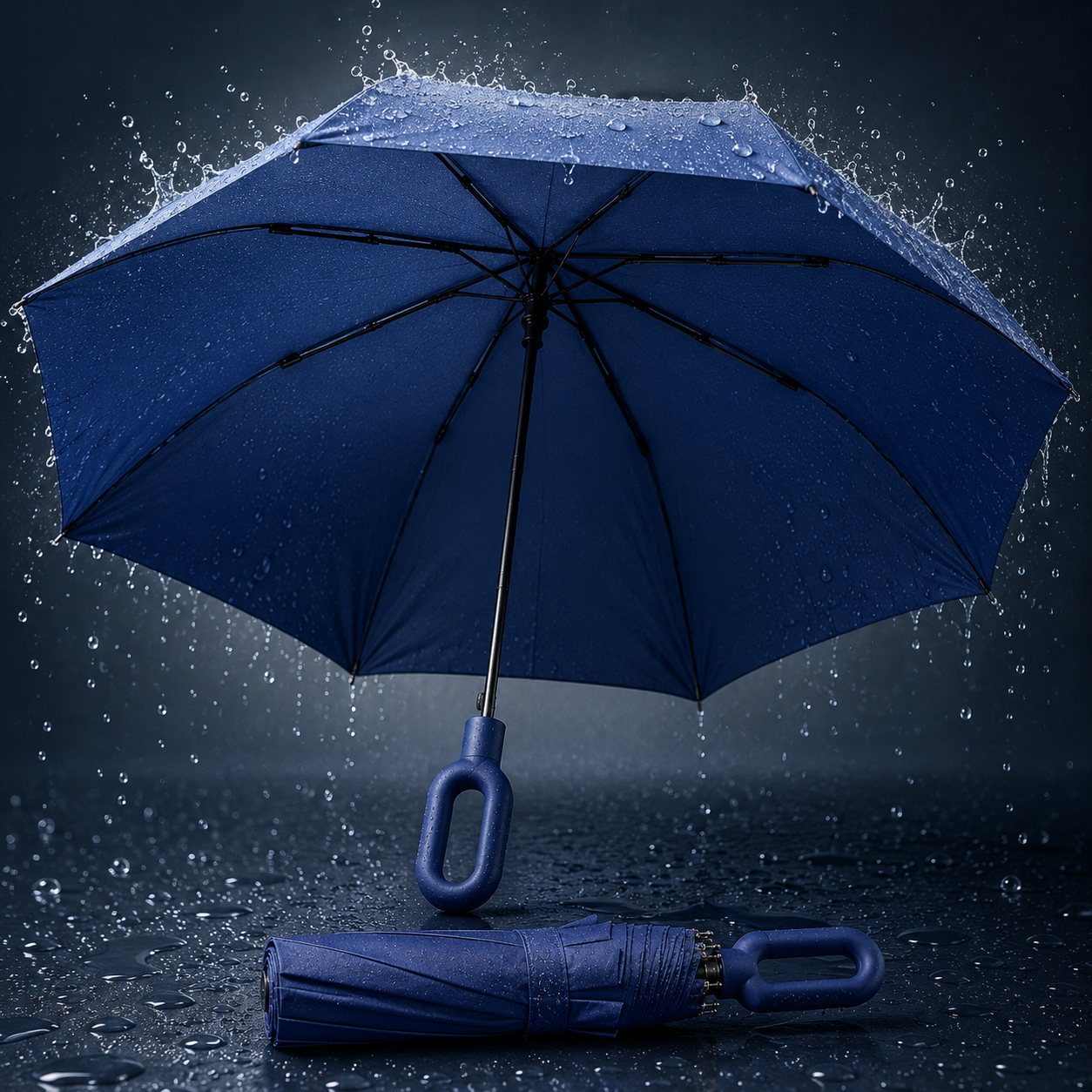Automatic Travel Umbrella with Reinforced 8-Rib Frame & UV Sun Protection for Wind & Rain | Thomler