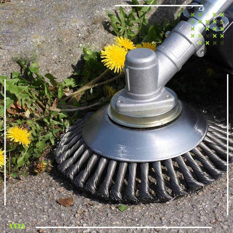 Steel Wire Brush Trimmer Head for Weed Removal – Universal Attachment for String Trimmers & Brush Cutters – Heavy-Duty 360° Design for | Thomler