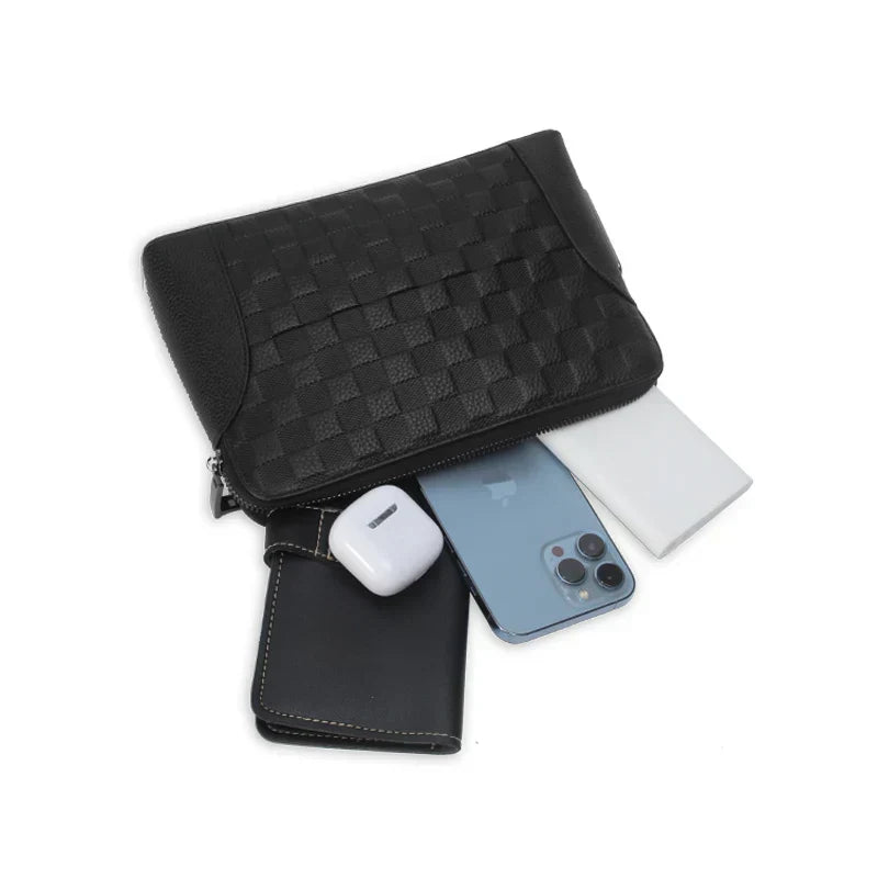 Biometric Fingerprint Lock Leather Organizer for Cash Cards Phone Travel Daily Carry Anti-Theft Security Clutch Wallet Men Women Business | Thomler