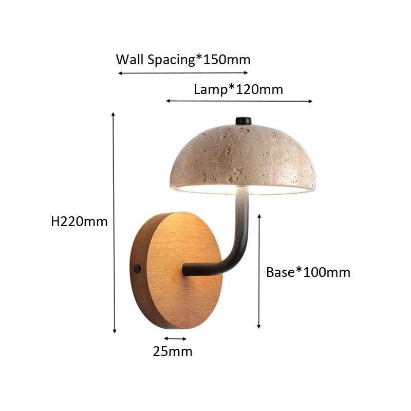 Wall Lamp Marble 8.7 in Warm White Bedroom Living Room Modern Wabi Sabi Sconce Accent Lighting Fixture | Thomler