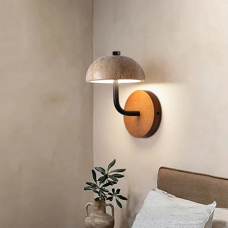 Wall Lamp Marble 8.7 in Warm White Bedroom Living Room Modern Wabi Sabi Sconce Accent Lighting Fixture | Thomler
