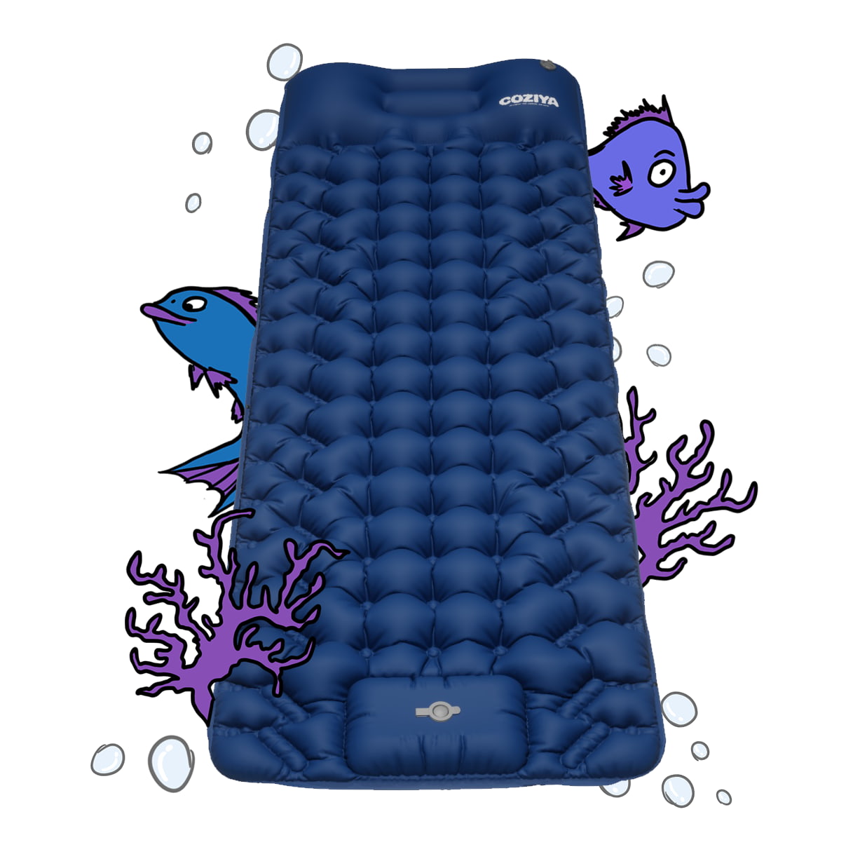 Self-Inflating Camping Sleeping Pad with Built-In Pump | Lightweight Insulated Sleep Mat for Backpacking Hiking Travel | 75x23 in Compact | Thomler