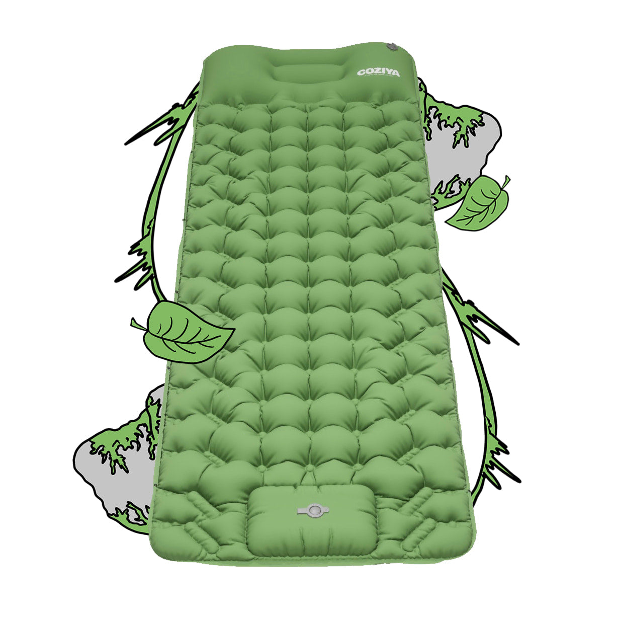Self-Inflating Camping Sleeping Pad with Built-In Pump | Lightweight Insulated Sleep Mat for Backpacking Hiking Travel | 75x23 in Compact | Thomler