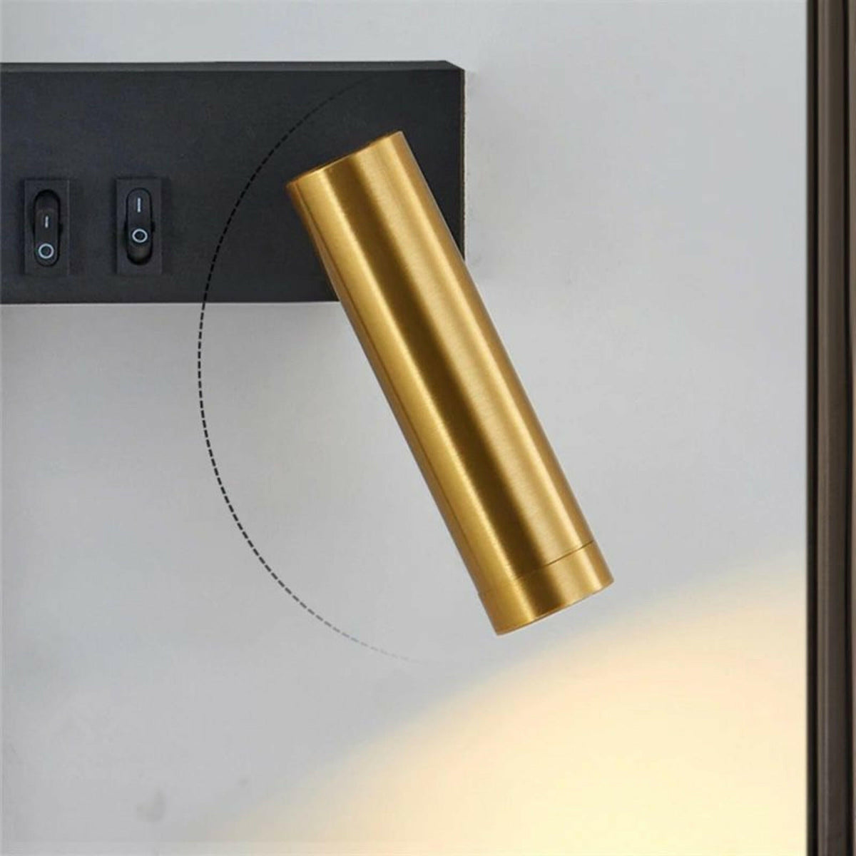 Contemporary Iron Linear Sconce with Integrated LED Illumination for Bedroom & Study | Thomler