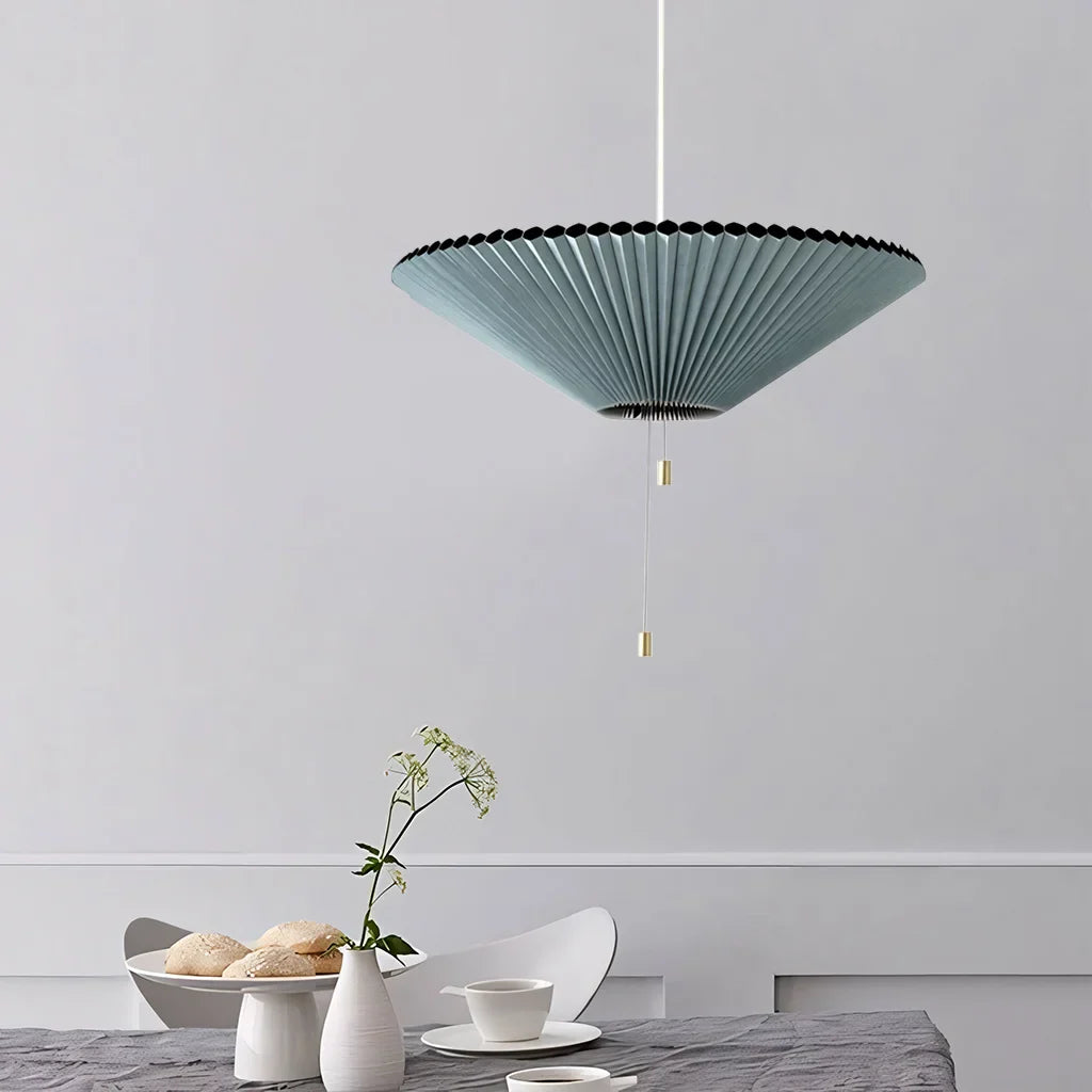 Pendant Light Paper Adjustable 12 in Round Cylinder Warm LED Dining Room Kitchen Hanging Lamp Multi-Scene Lighting | Thomler