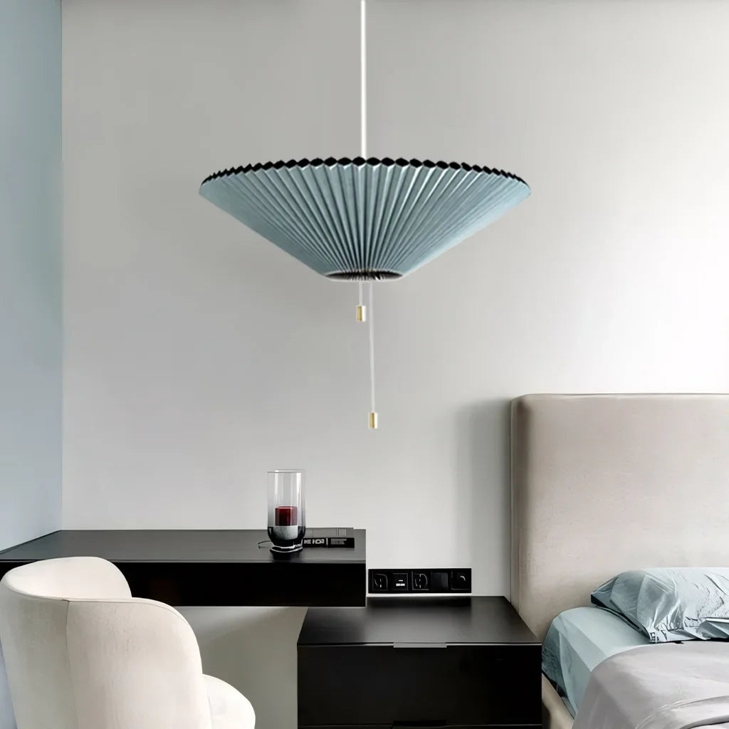 Pendant Light Paper Adjustable 12 in Round Cylinder Warm LED Dining Room Kitchen Hanging Lamp Multi-Scene Lighting | Thomler