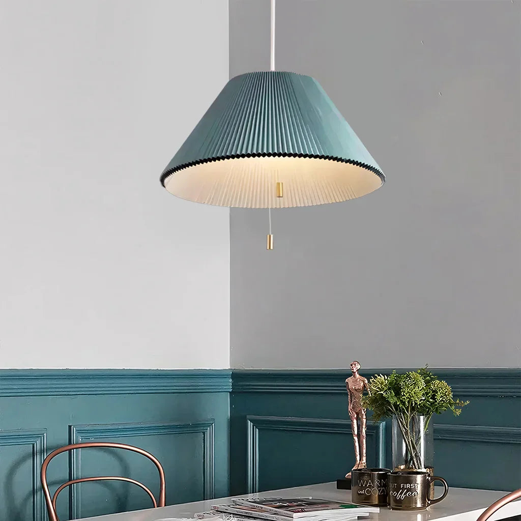 Pendant Light Paper Adjustable 12 in Round Cylinder Warm LED Dining Room Kitchen Hanging Lamp Multi-Scene Lighting | Thomler