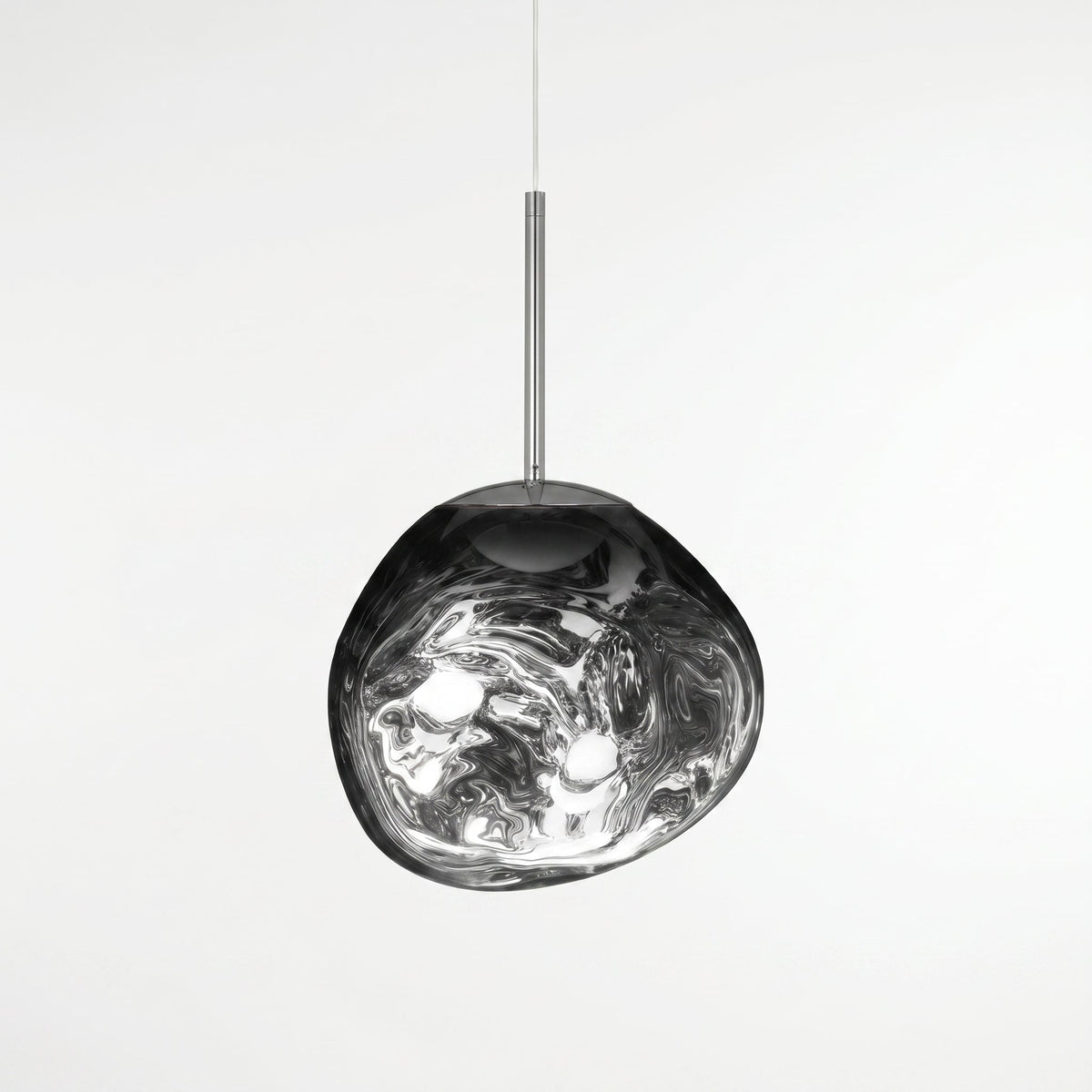 Reflective Globe Pendant Light with Molten Core Glow – Modern Acrylic LED Ceiling Lamp for Dining Room, Kitchen Island, Entryway – Warm | Thomler