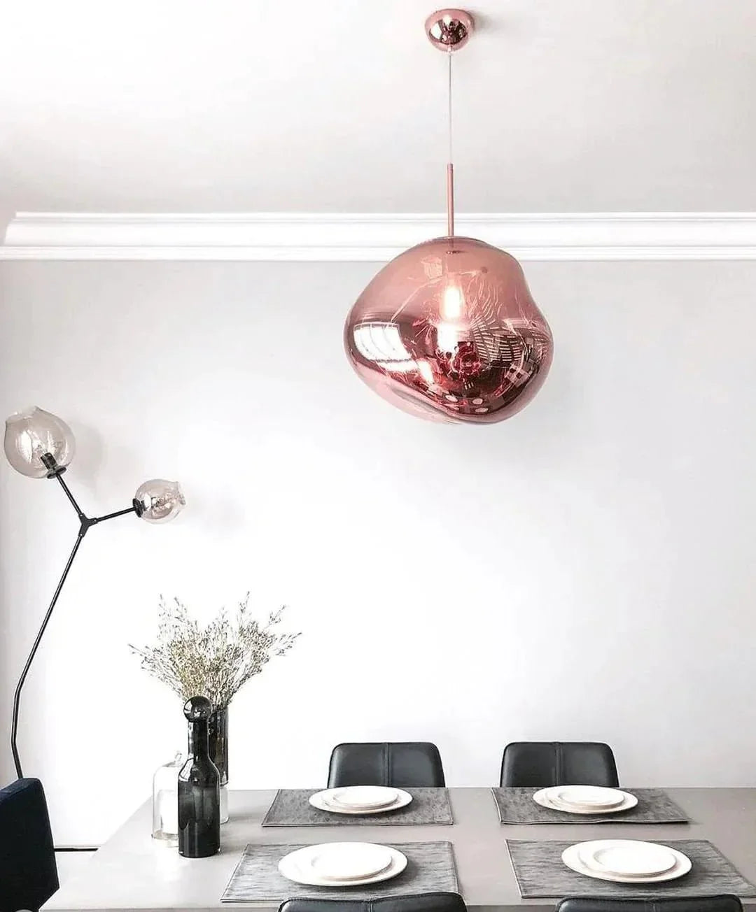 Pendant Light Mirrored Glass Sphere E27 Adjustable Dining Room Kitchen Island Hanging Ceiling Lamp | Thomler