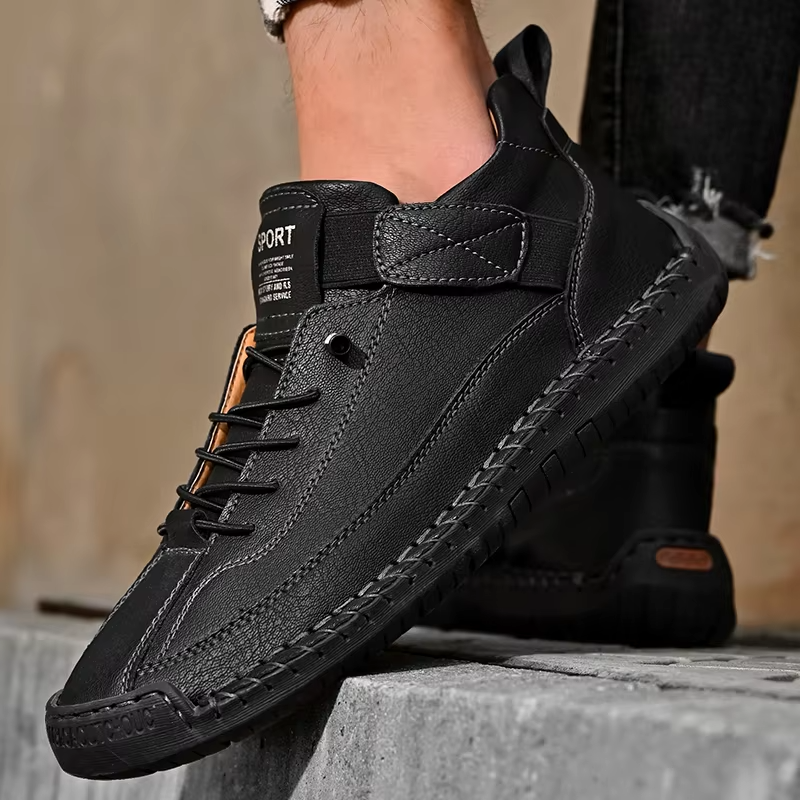 Men's Slip-On Walking Shoes with Arch Support for Plantar Fasciitis, Wide Fit Lightweight Casual Footwear for All-Day Comfort | Thomler
