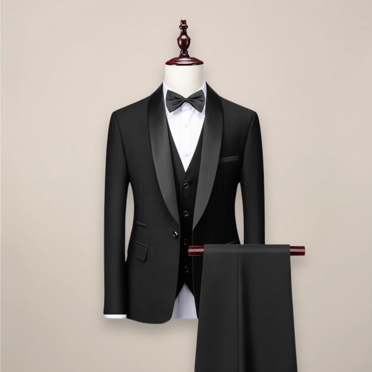 Formal 3-Piece Suit Set for Men – Jacket, Vest & Pants – Wedding, Prom & Black-Tie Events – Classic & Contemporary Tailored Fit | Thomler