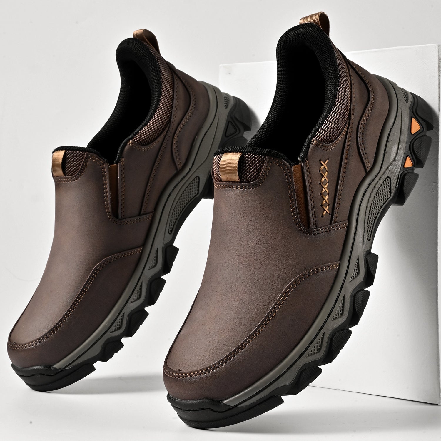 Men's Arch Support Slip-On Loafers for All-Day Walking & Standing | Posture-Correcting Footbed | Thomler