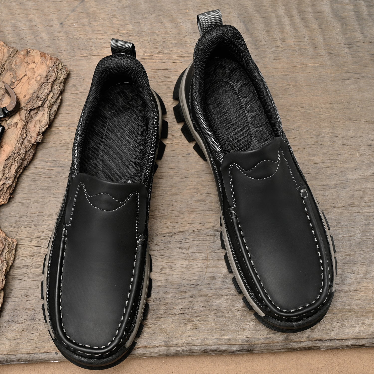 Men's Slip-On Footbed Loafers for All-Day Arch Support & Alignment | Cushioned Walking Sneakers with Ergonomic Sole for Pain Relief & | Thomler