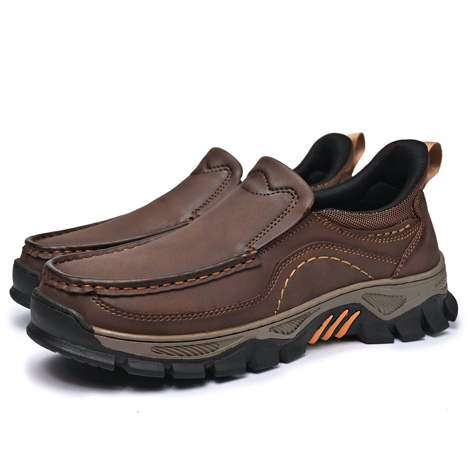 Men's Slip-On Footbed Loafers for All-Day Arch Support & Alignment | Cushioned Walking Sneakers with Ergonomic Sole for Pain Relief & | Thomler