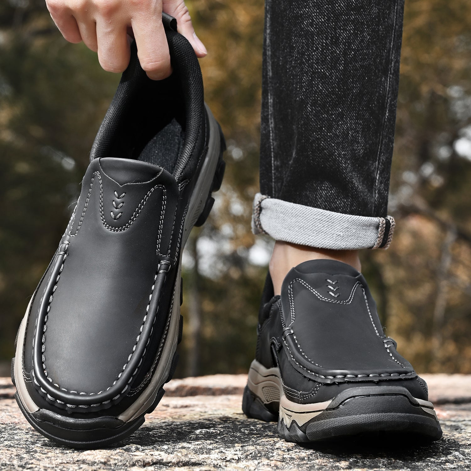 Men's Arch Support Loafers for All-Day Comfort & Posture Alignment – Cushioned Sole, Non-Slip Tread, Breathable Upper – Perfect for Work | Thomler