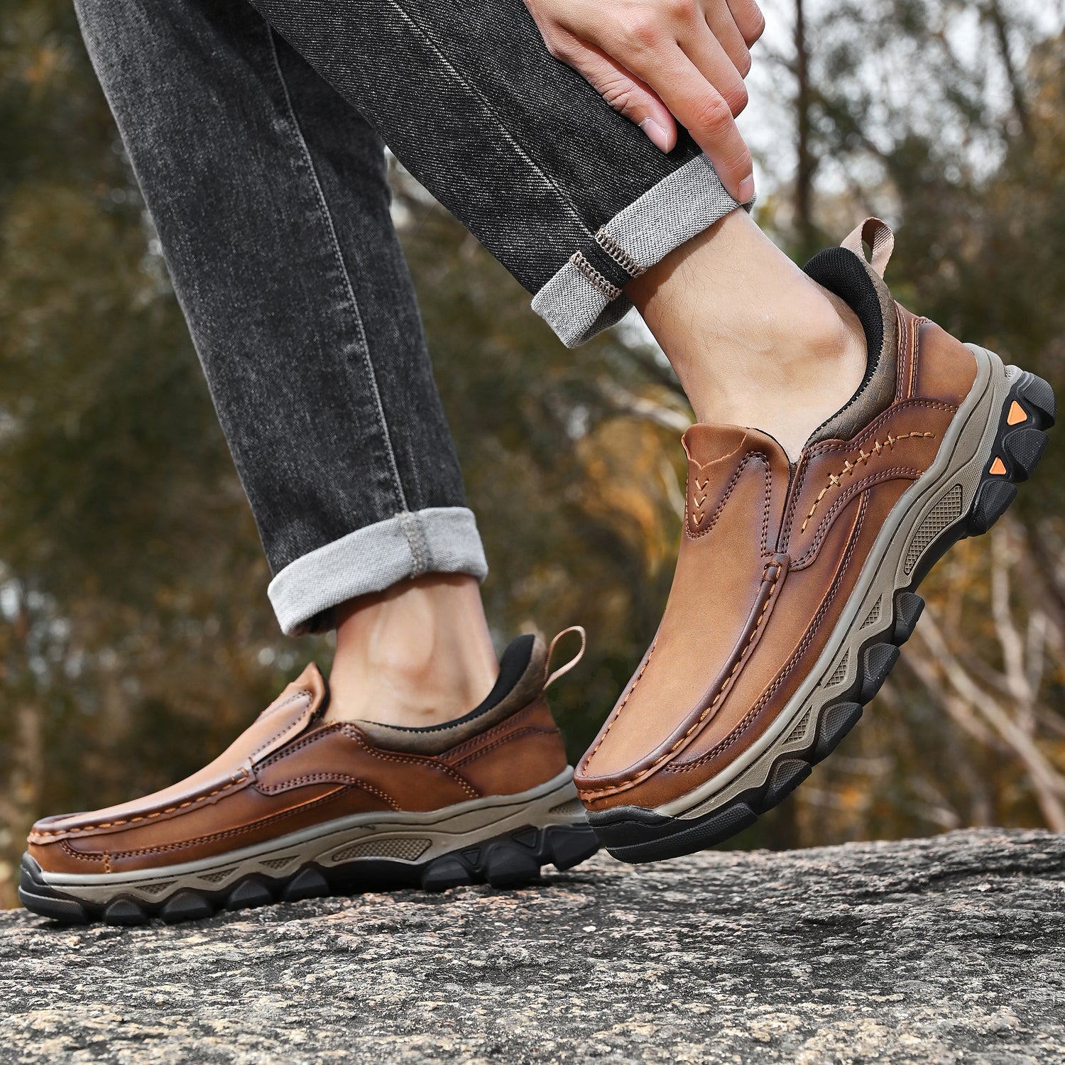 Men's Arch Support Loafers for All-Day Comfort & Posture Alignment – Cushioned Sole, Non-Slip Tread, Breathable Upper – Perfect for Work | Thomler