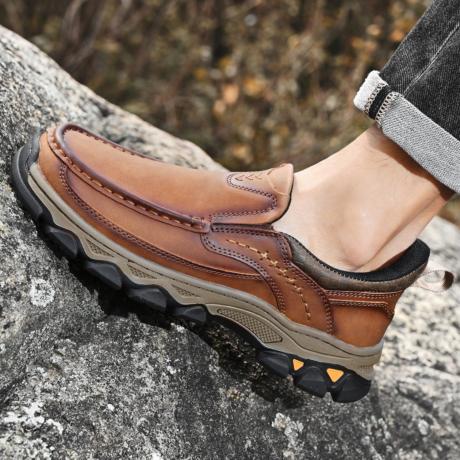 Men's Arch Support Loafers for All-Day Comfort & Posture Alignment – Cushioned Sole, Non-Slip Tread, Breathable Upper – Perfect for Work | Thomler