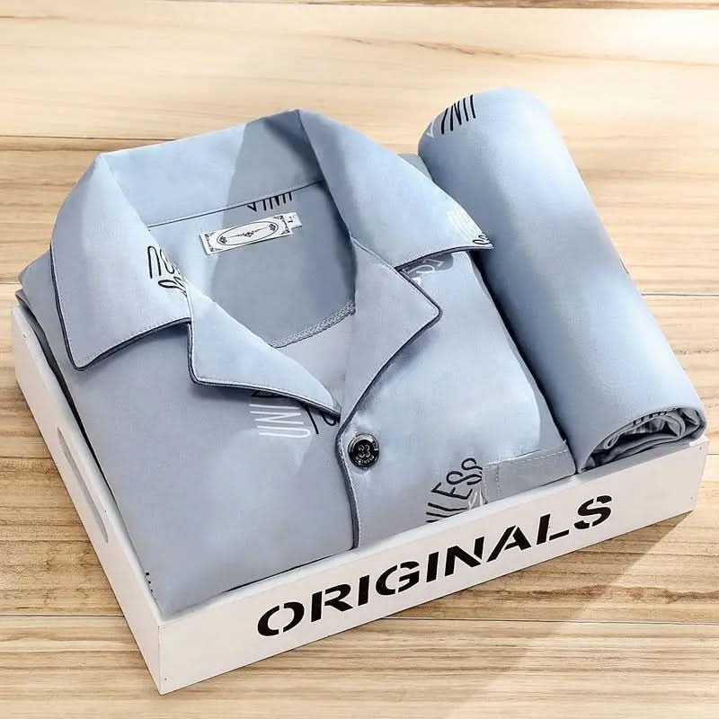 Men's Classic Lounge Shirt & Pant Set – Lightweight Cotton Sleepwear for All Seasons | Thomler