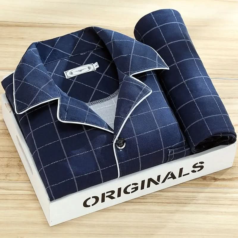 Men's Classic Lounge Shirt & Pant Set – Lightweight Cotton Sleepwear for All Seasons | Thomler