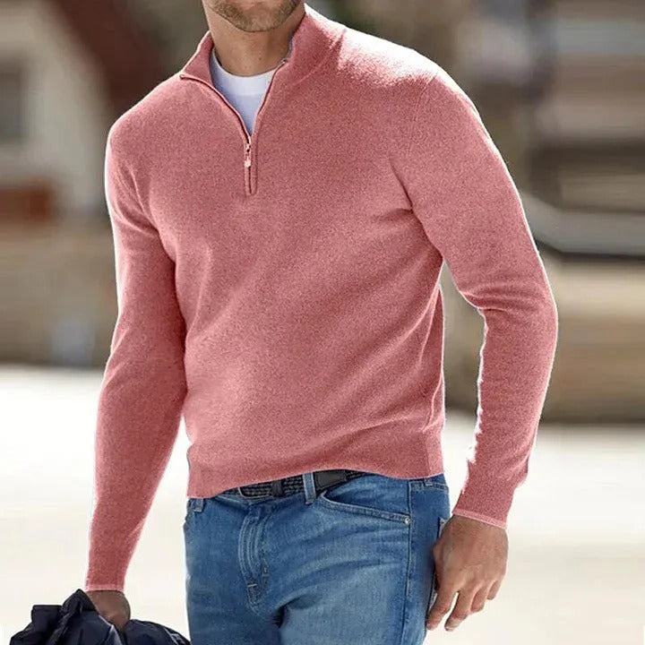 Pure Cashmere Crew Neck Sweater for Men – Full Sleeve Pullover Knit for Fall Winter Spring – Classic Fit Knitwear for Business Casual & | Thomler