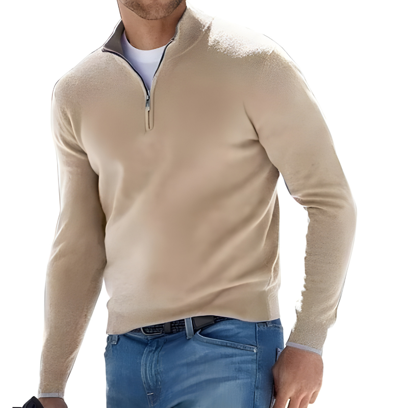 Pure Cashmere Crew Neck Sweater for Men – Full Sleeve Pullover Knit for Fall Winter Spring – Classic Fit Knitwear for Business Casual & | Thomler