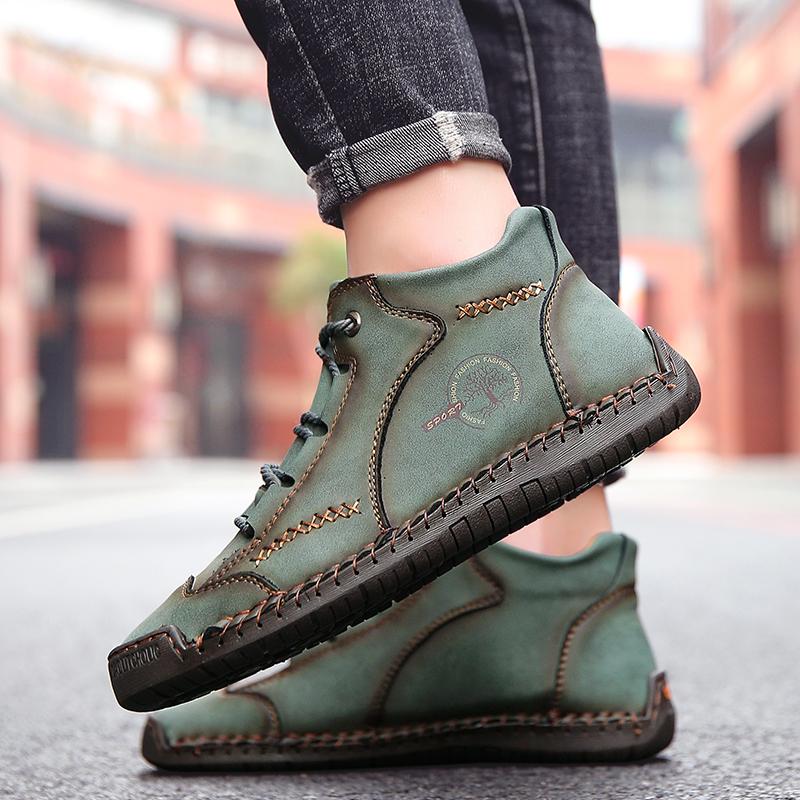 Supportive Leather Boots for Men with Cushioned Arch Support & Slip-Resistant Outsole for Everyday Comfort & Travel | Thomler