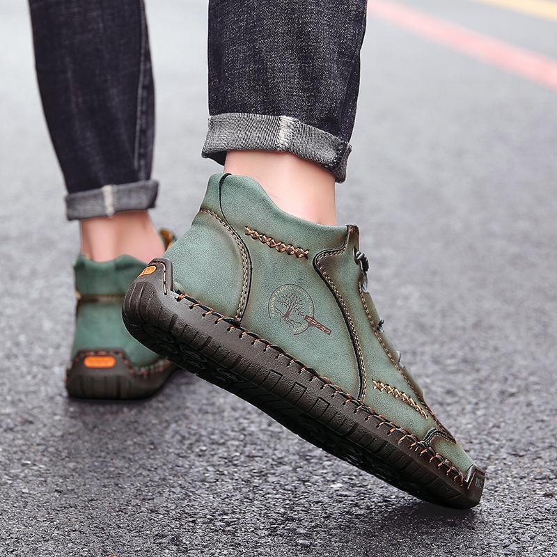 Supportive Leather Boots for Men with Cushioned Arch Support & Slip-Resistant Outsole for Everyday Comfort & Travel | Thomler