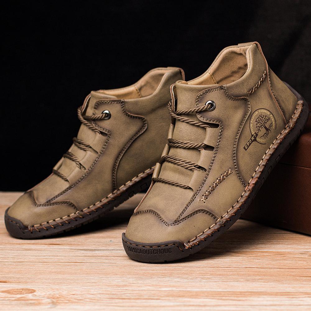 Supportive Leather Boots for Men with Cushioned Arch Support & Slip-Resistant Outsole for Everyday Comfort & Travel | Thomler