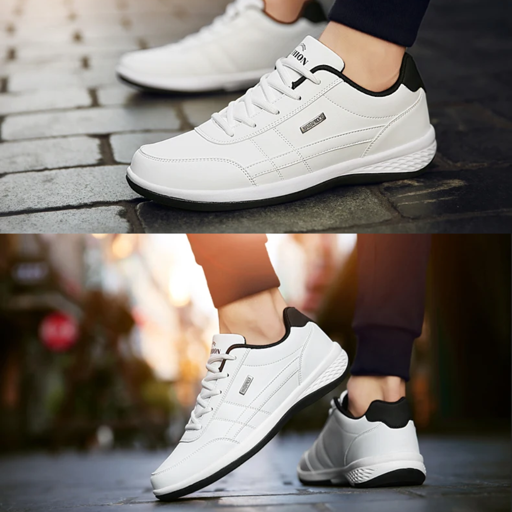 Supportive Lace-Up Sneakers for Men with Arch Support & Breathable Design | Comfort Walking Shoes for Everyday Wear | Thomler