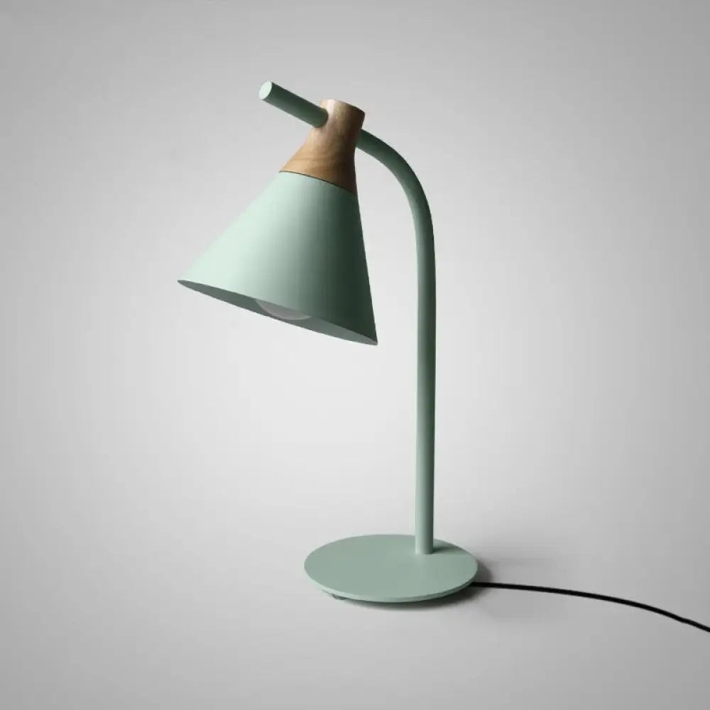 Adjustable Desk Lamp with Cone Shade – Metal Gooseneck Reading Light for Nightstand, Bedroom & Home Office | Thomler