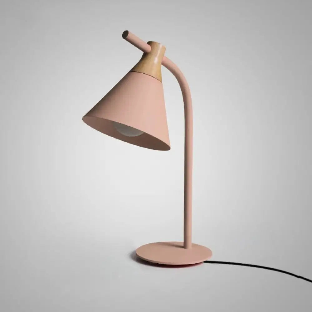 Adjustable Desk Lamp with Cone Shade – Metal Gooseneck Reading Light for Nightstand, Bedroom & Home Office | Thomler
