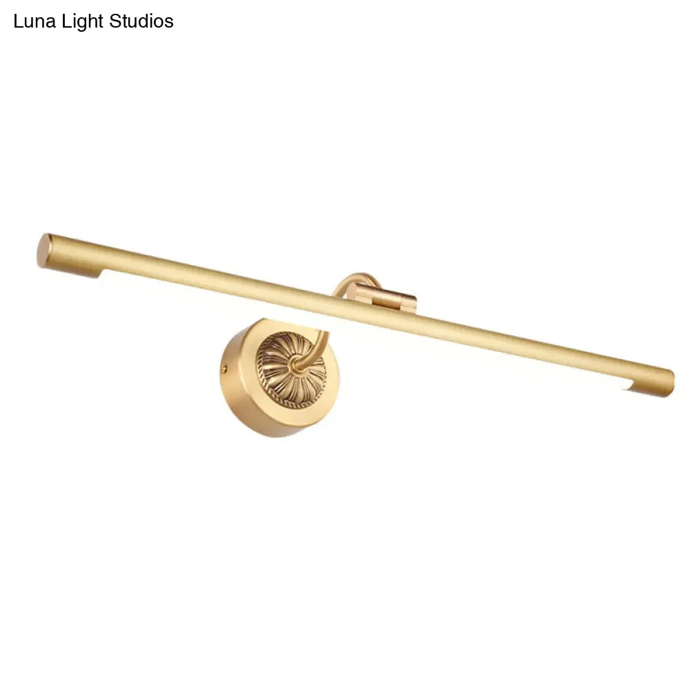 Adjustable Arm Picture Light for Bathroom Vanity | Black & Bronze Metal LED Sconce for Mirror Lighting | Classic Wall-Mounted Fixture for | Thomler