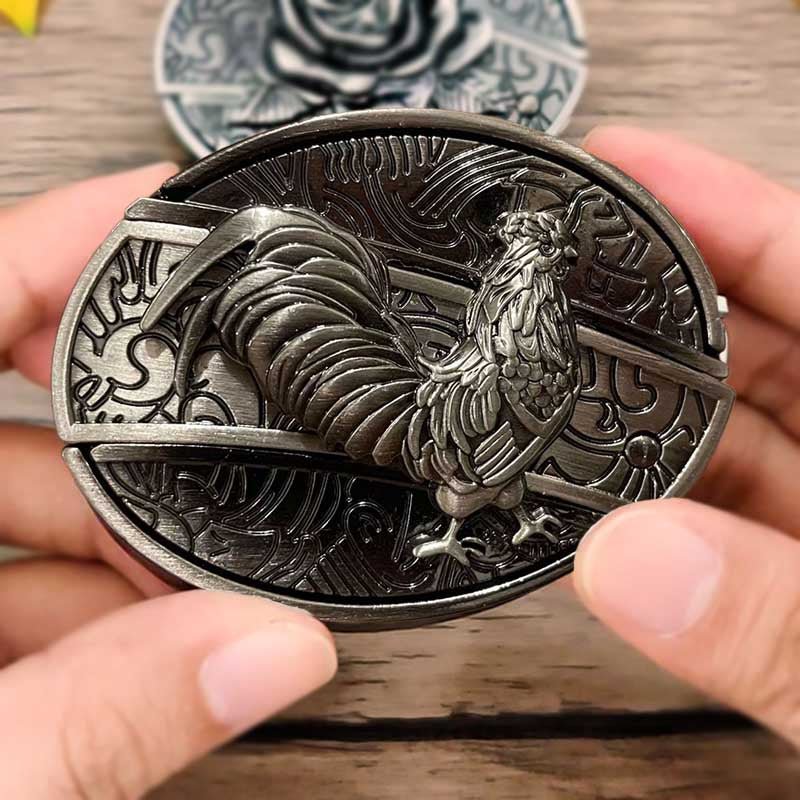 Western Engraved Zinc Alloy Accessory for 1.5 in Straps with Concealed Utility Tool for Men | Rodeo Ranch Rider Apparel | Thomler