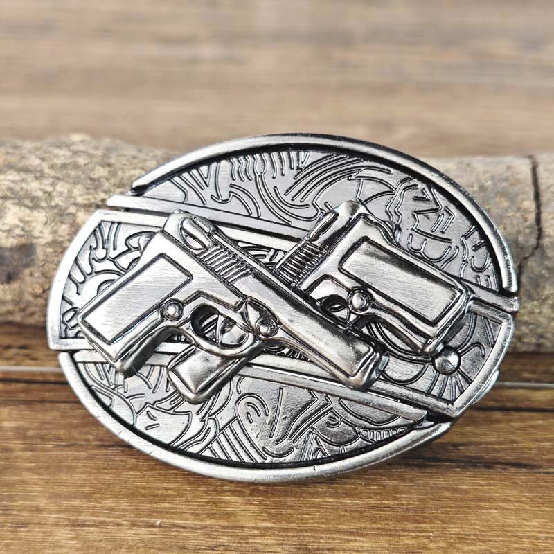 Western Engraved Zinc Alloy Accessory for 1.5 in Straps with Concealed Utility Tool for Men | Rodeo Ranch Rider Apparel | Thomler