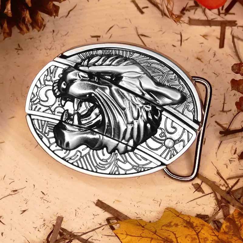 Western Engraved Zinc Alloy Accessory for 1.5 in Straps with Concealed Utility Tool for Men | Rodeo Ranch Rider Apparel | Thomler