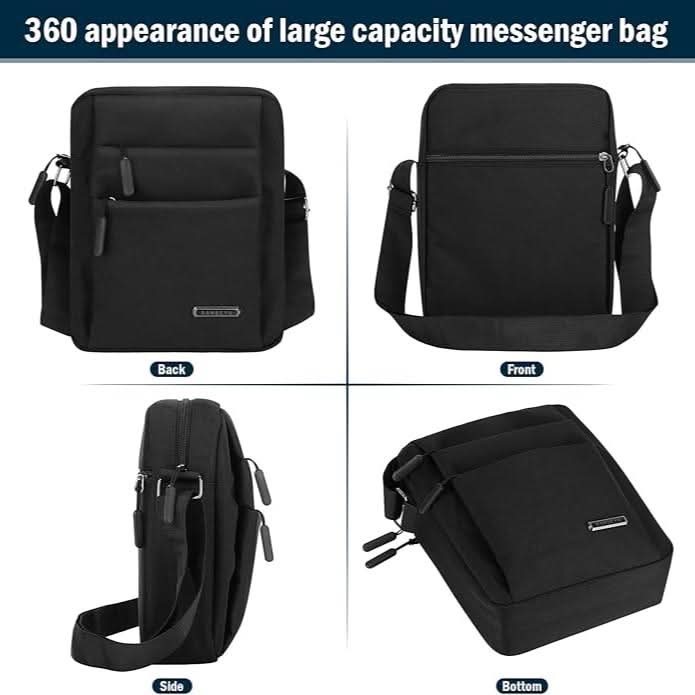 Water-Resistant Crossbody Messenger Bag with Security Zipper for Men – Urban Commuter Sling Bag for Travel & Daily Carry | Thomler