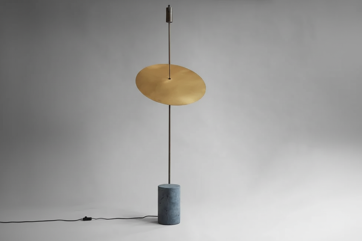 Floor Lamp Metal Marble 66.9 in Green Living Room Modern Contemporary Up Down Lighting | Thomler