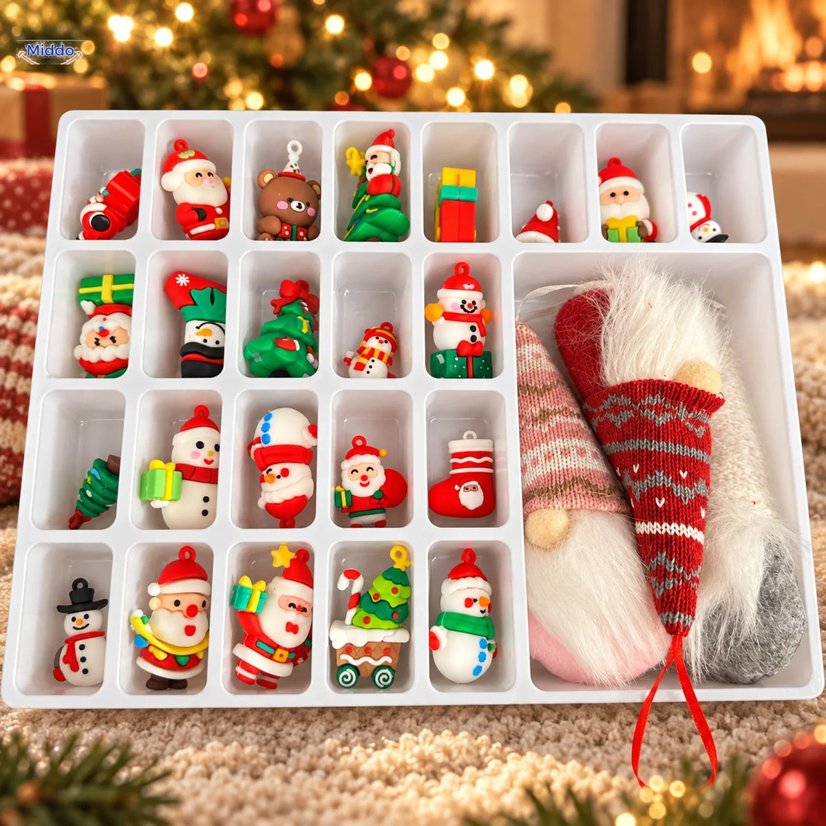 Seasonal Countdown Box with Plush Gnomes – Daily Surprise Calendar for October or December Festivities | Thomler