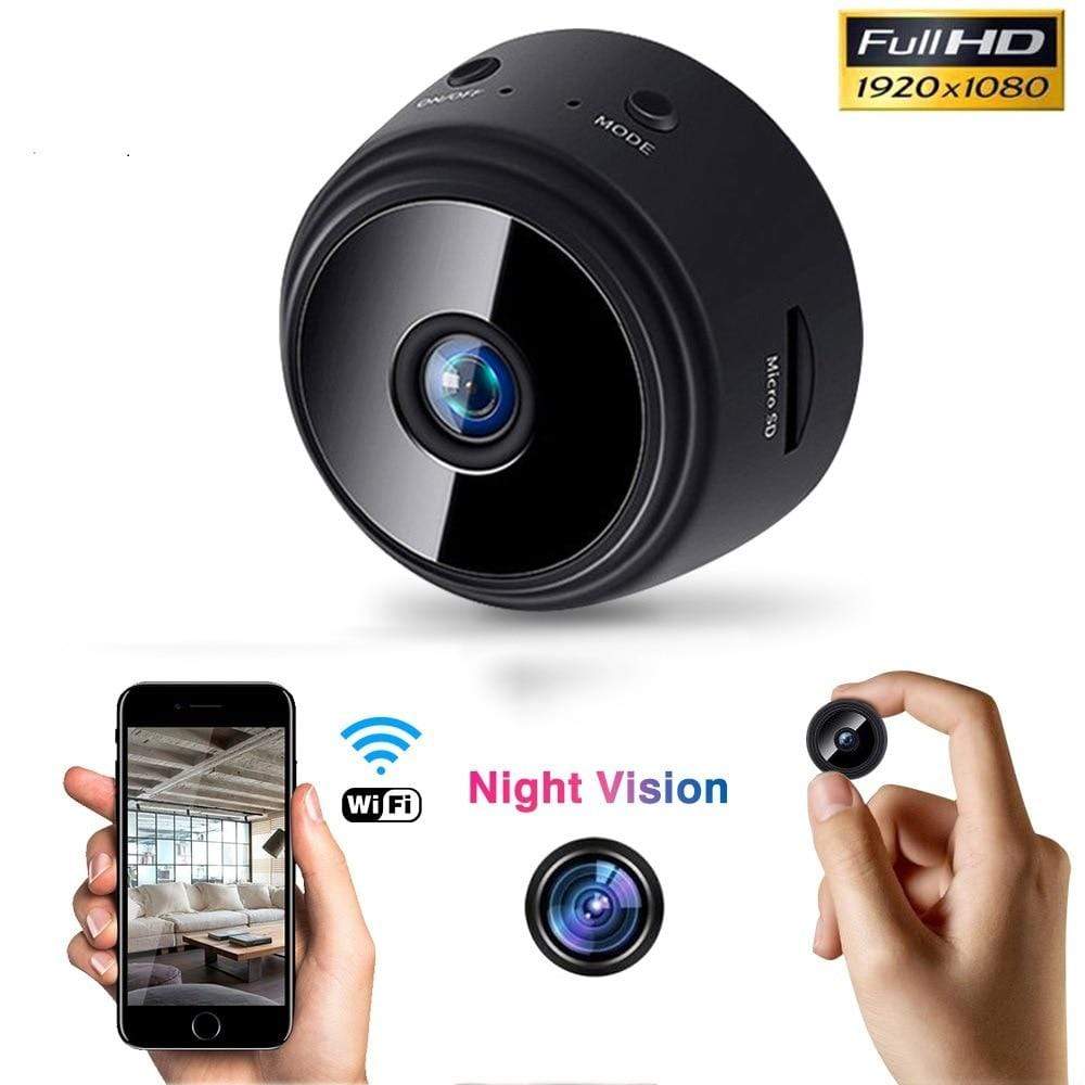 Compact 1080p HD Security Camera with Magnetic Mount for Home Office Monitoring | Indoor WiFi Spy Cam with Night Vision Wide Angle | Wireles | Thomler