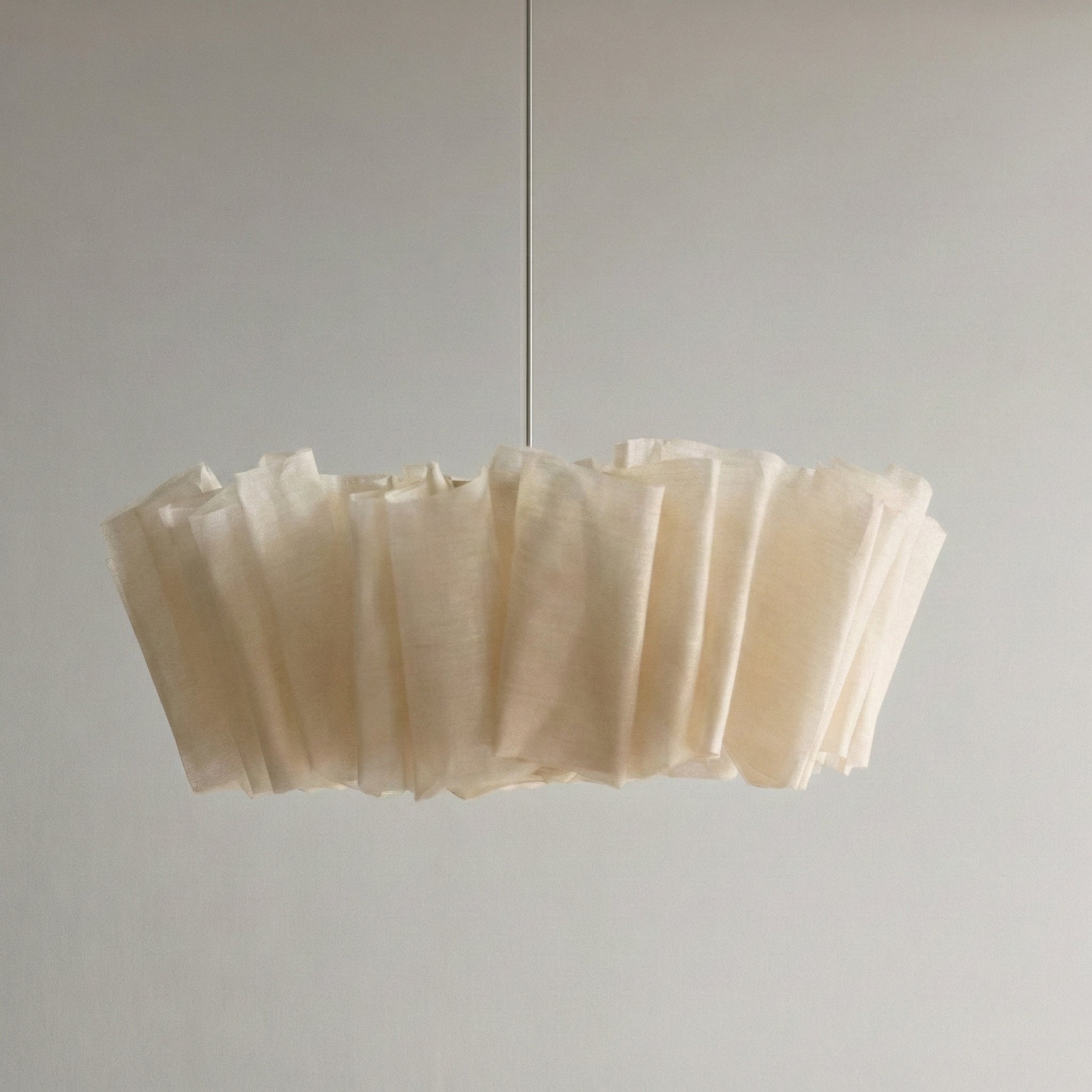 Pendant Light Hand Knitted Fabric Shade 10–15 m² Japandi Dining Room Bedroom Hanging Ceiling Lamp Minimalist Cottagecore | Thomler