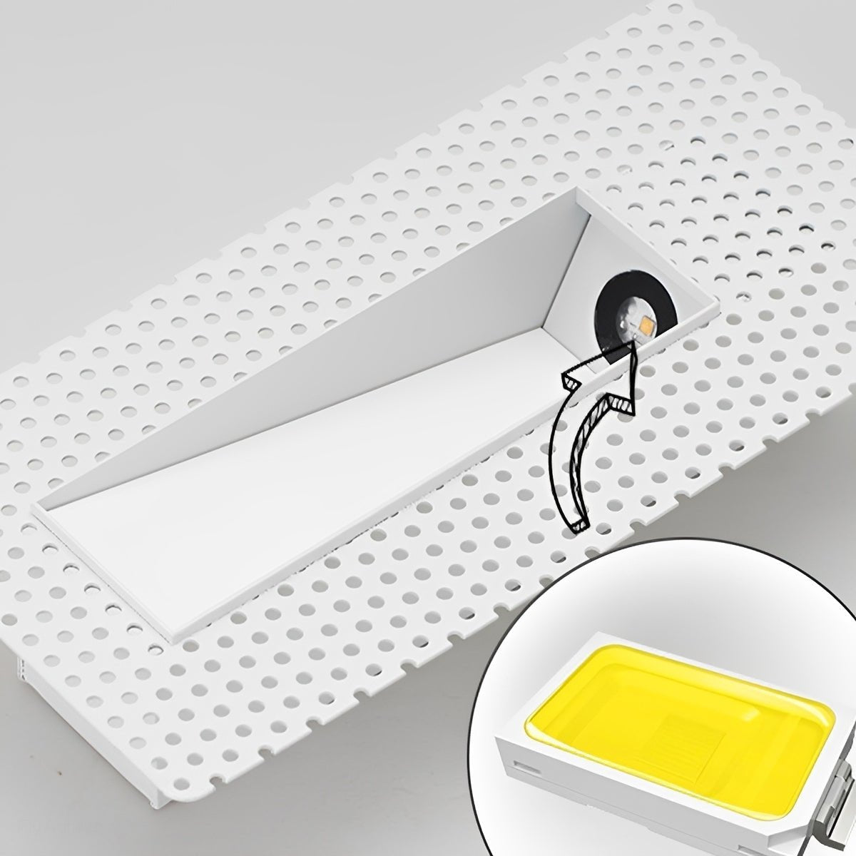 Aluminum Sensor-Activated LED Step Light for Hallway & Stairway – Flush-Mount Wall Fixture | Thomler