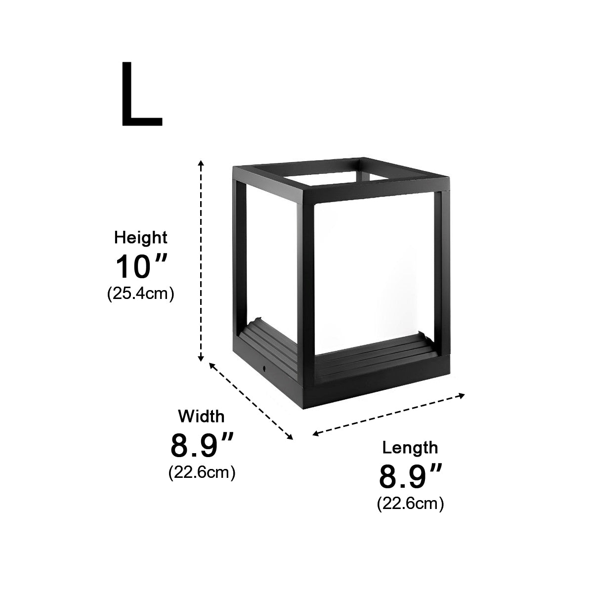Pedestal Lamp Aluminium 22.5 cm Matte Black Garden Driveway Solar LED Fence Post Light | Thomler