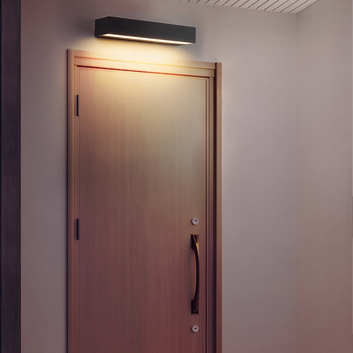Outdoor Wall Lamp Die-Cast Aluminum 12–48W Black 7.9–31.5 in Modern Entryway Balcony Lighting | Thomler