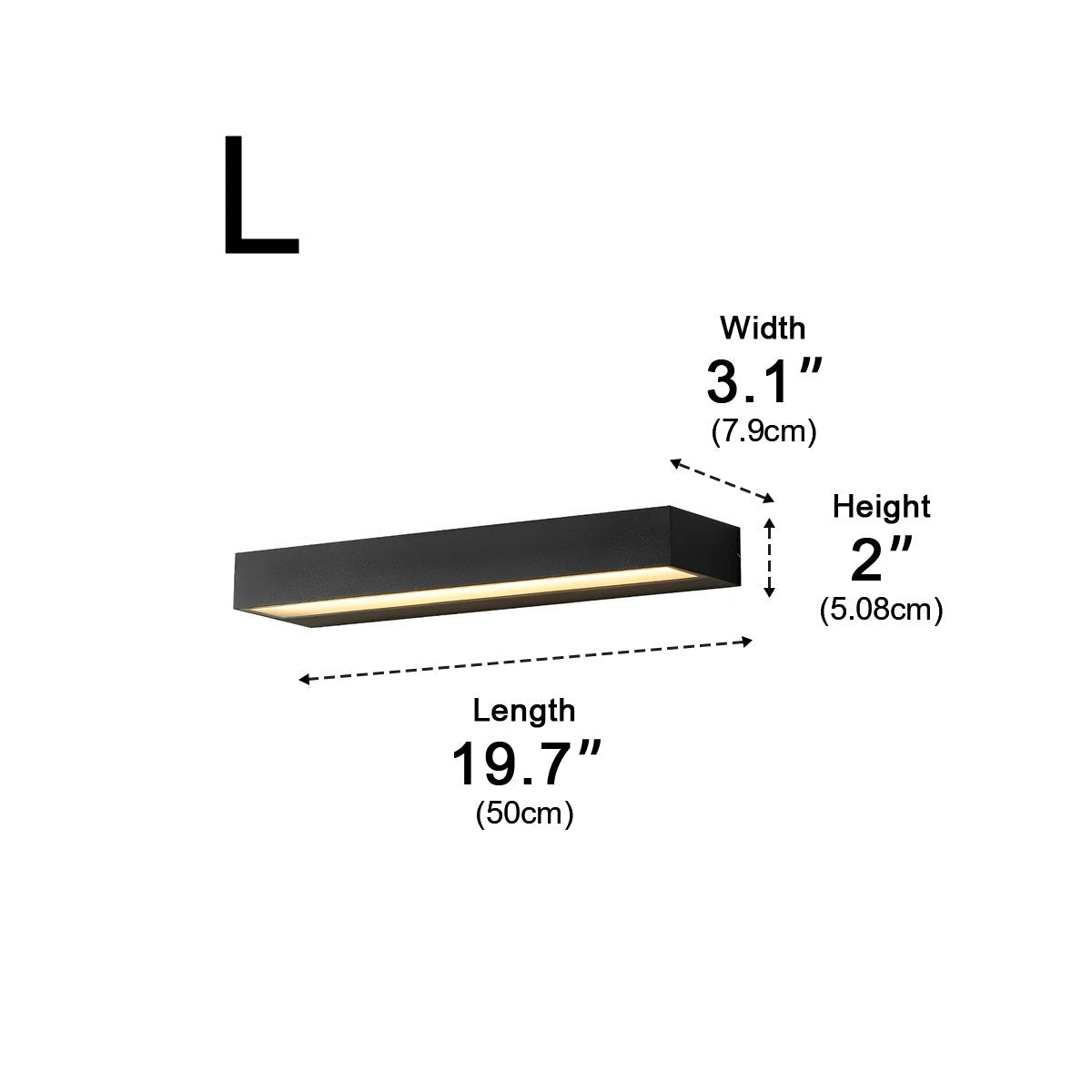 Outdoor Wall Lamp Die-Cast Aluminum 12–48W Black 7.9–31.5 in Modern Entryway Balcony Lighting | Thomler
