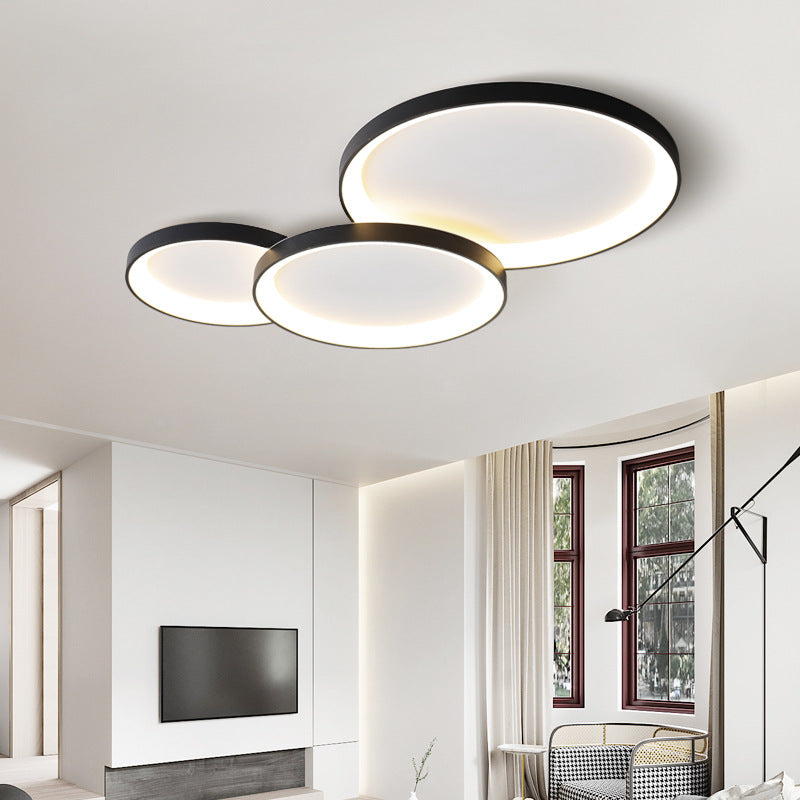 Modern LED Ceiling Light Fixture – Sleek Metal & Acrylic Design for Dining Room, Kitchen & Bar – Contemporary Flush Mount Lighting 20 in | Thomler