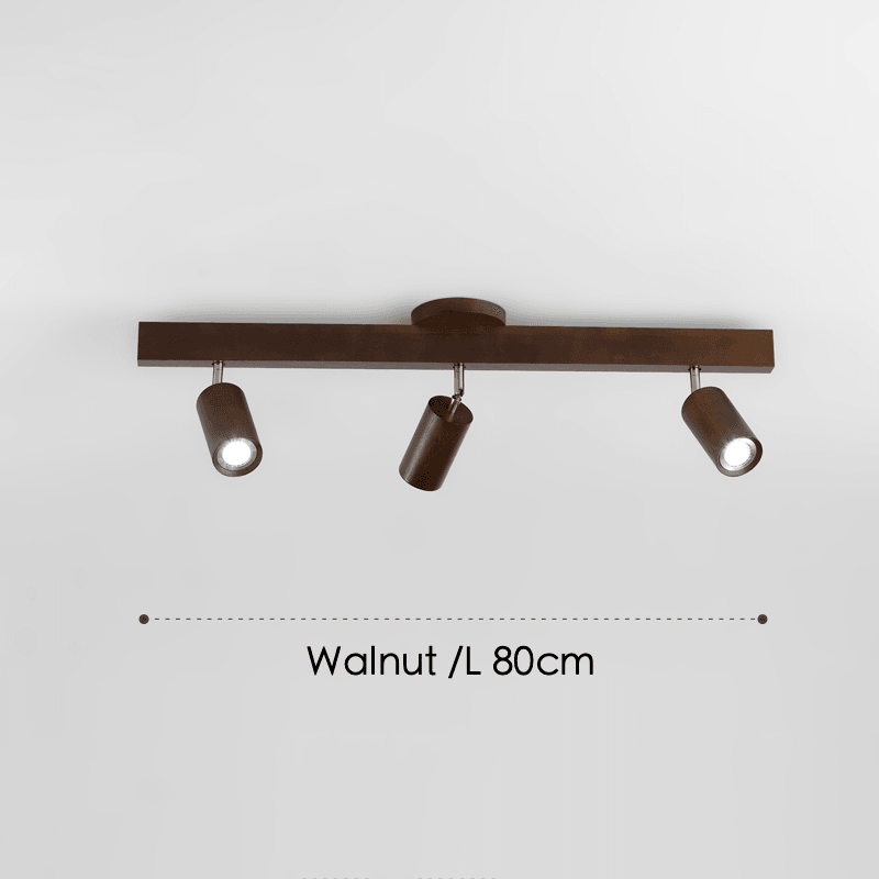 Ceiling Spotlight Solid Wood 120.0 cm Adjustable Track Living Room Dining Hallway Lighting Scandinavian Japandi Interior Lamp | Thomler