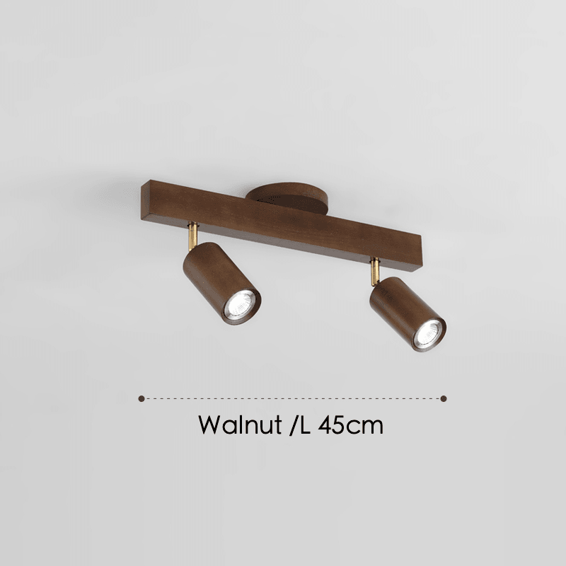 Ceiling Spotlight Solid Wood 120.0 cm Adjustable Track Living Room Dining Hallway Lighting Scandinavian Japandi Interior Lamp | Thomler