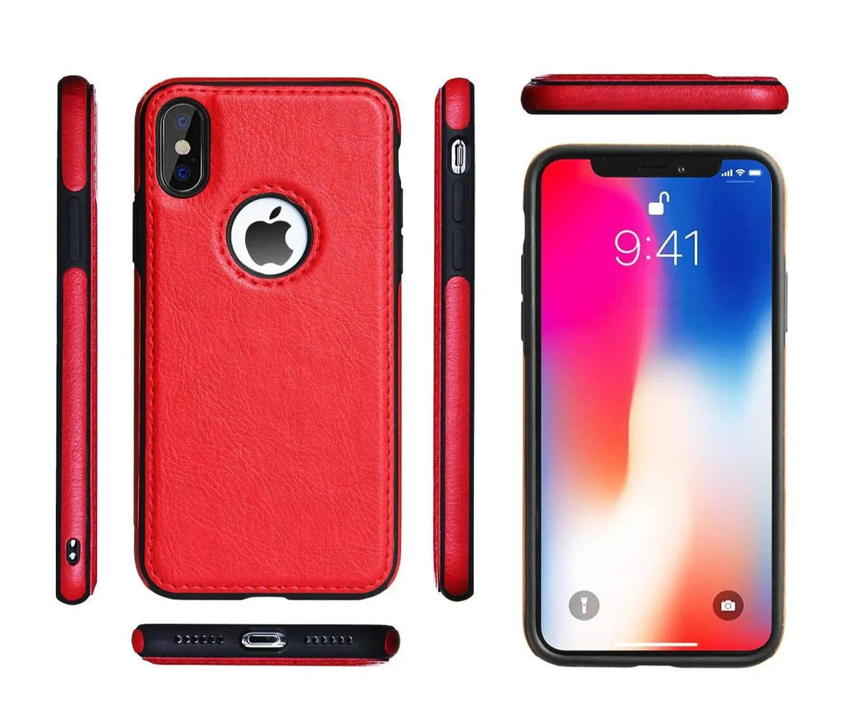 Vintage Leather iPhone Case | Precise Fit Shell for iPhone 6-XR with Raised Edges & Camera Protection | Grip-Enhanced Phone Cover | Thomler