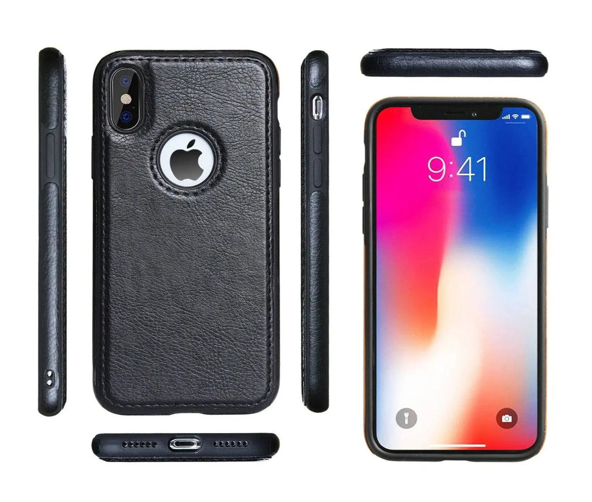 Vintage Leather iPhone Case | Precise Fit Shell for iPhone 6-XR with Raised Edges & Camera Protection | Grip-Enhanced Phone Cover | Thomler