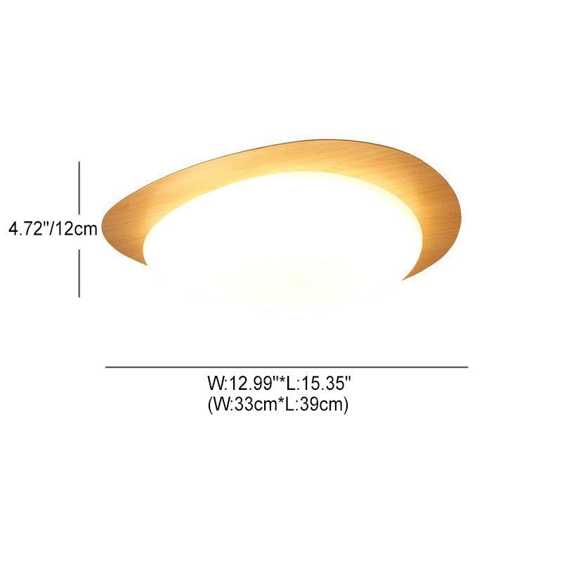 Flush Mount Ceiling Light Iron Acrylic 15.4 in Small Hallway Living Room Bedroom Adjustable LED Lighting | Thomler
